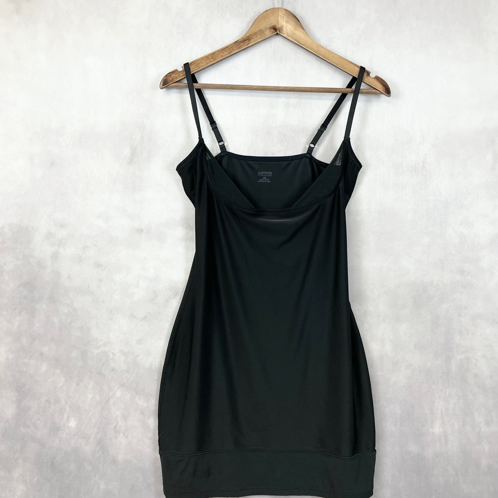 Yummie‎ Womens Shaping Slip Size Large Bodycon Smoothing Black Minimalist Sculpt